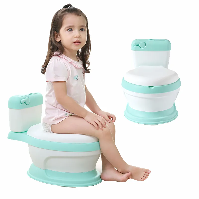 toilet training on baby Potty toilet training baby seat kids simulation brush cleaning plastic bag latest cover pot portable potties