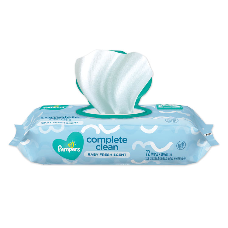 unblocking baby wipes from toilet Procter & gamble pampers® complete clean wipes
