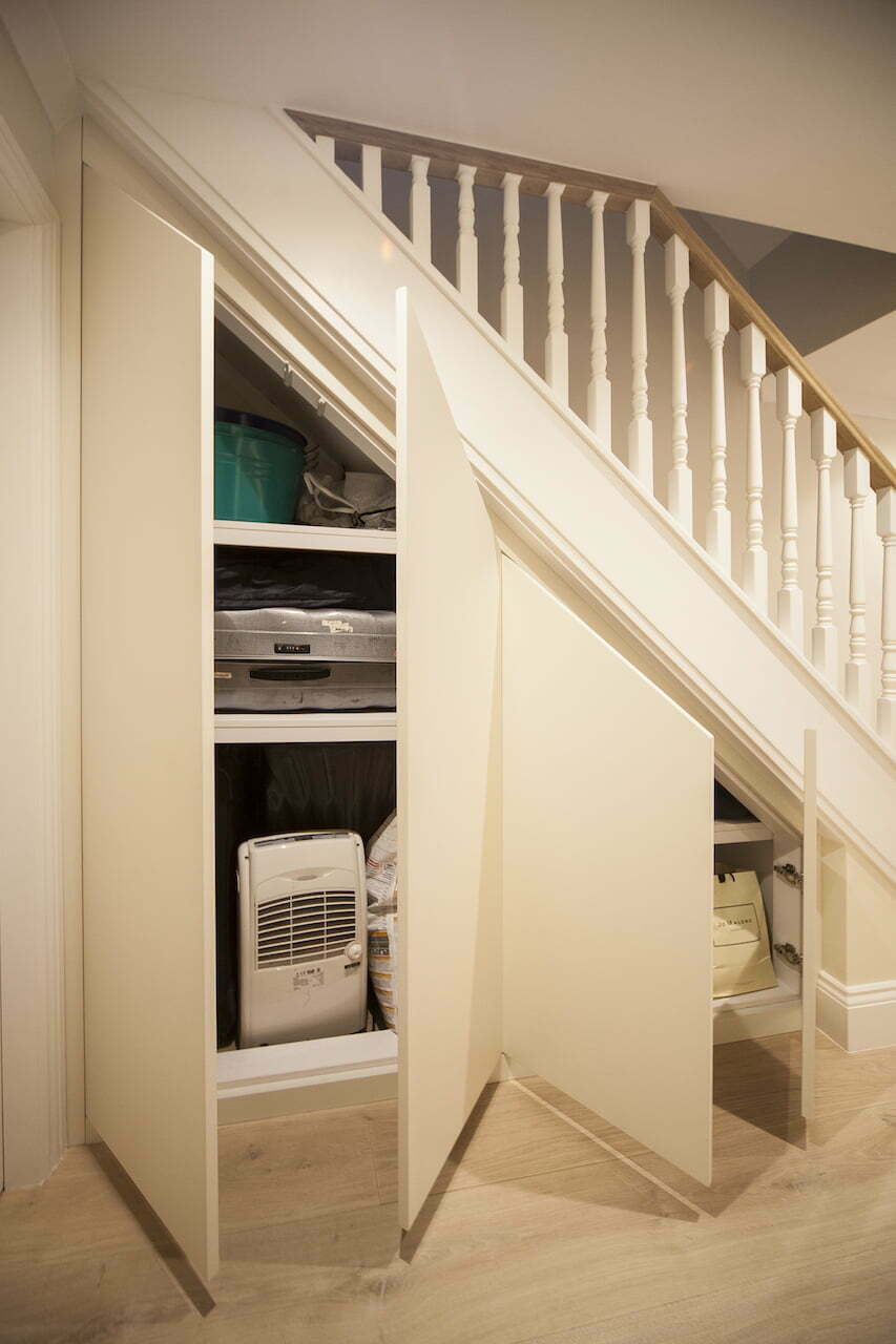 under the stairs cupboards Stairs under shelving storage staircase units cabinets wardrobe build fitted bespoke