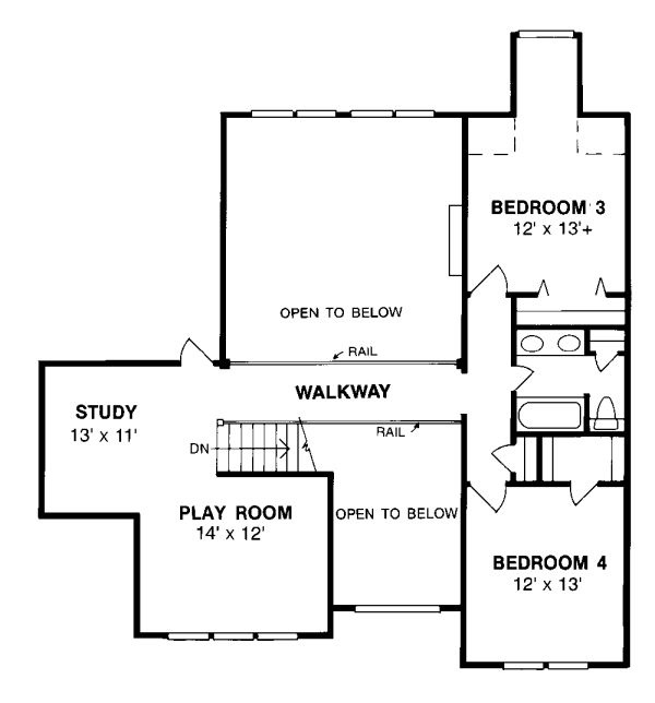 upstairs bedroom floor plans Plans house plan game floor upstairs room bedroom bath traditional open three houseplanit choose board