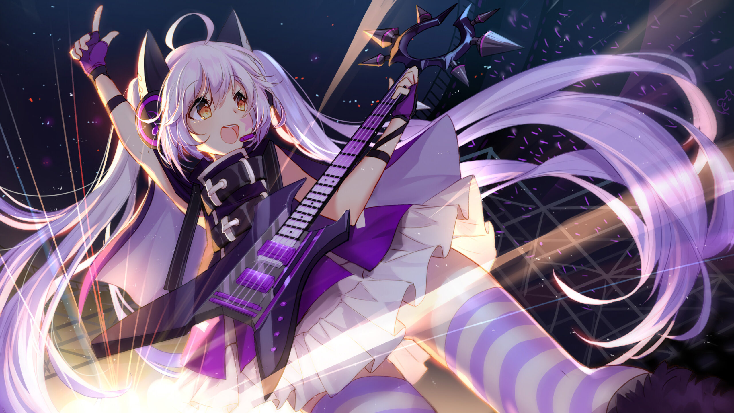 wallpaper 4k anime live Anime girl concert 4k, hd anime, 4k wallpapers, images, backgrounds