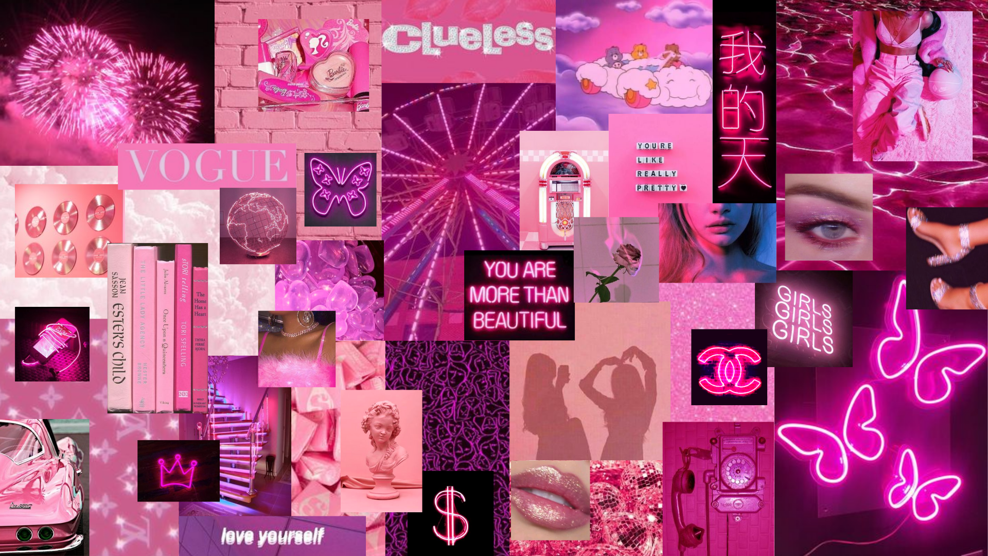 wallpaper aesthetic for laptop pink Pink baddie aesthetic wallpaper laptop
