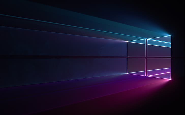 wallpaper flare windows 11 Wallpaper : night, blue, lens flare, windows 10, windows 10 anniversary