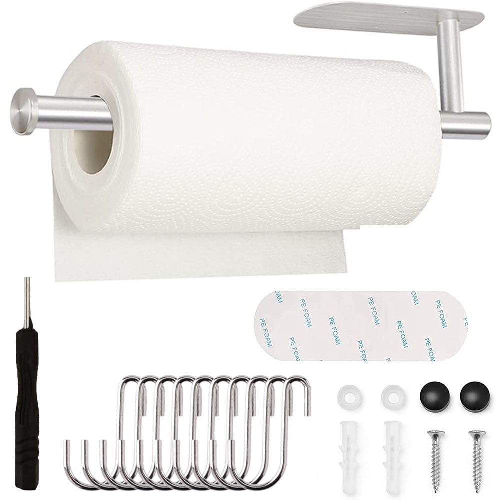 walmart toilet paper rack Stainless steel self adhesive toilet paper holder hanger kitchen roll