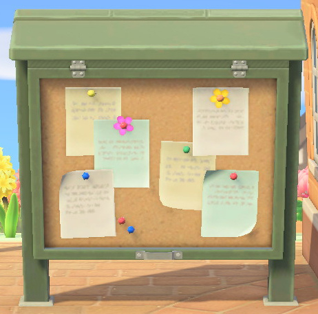 animal crossing bulletin board png Bulletin board (new horizons)