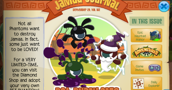 animal jam pet phantom Phantoms have taken over the jamaa journal!