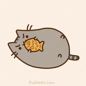 animated slicing fish gif png Pusheen transparents stormy