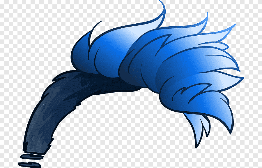 anime character blue hair png male Club penguin hair clip art
