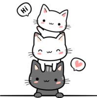 cute animated cat png Download high quality cat transparent cute transparent png images