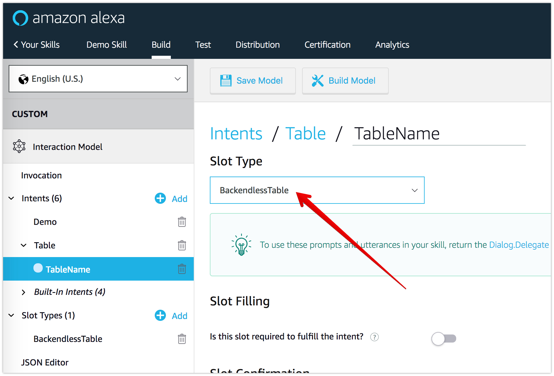 fill the slot meaning Developing an alexa skill without writing any code – part 2 (intents