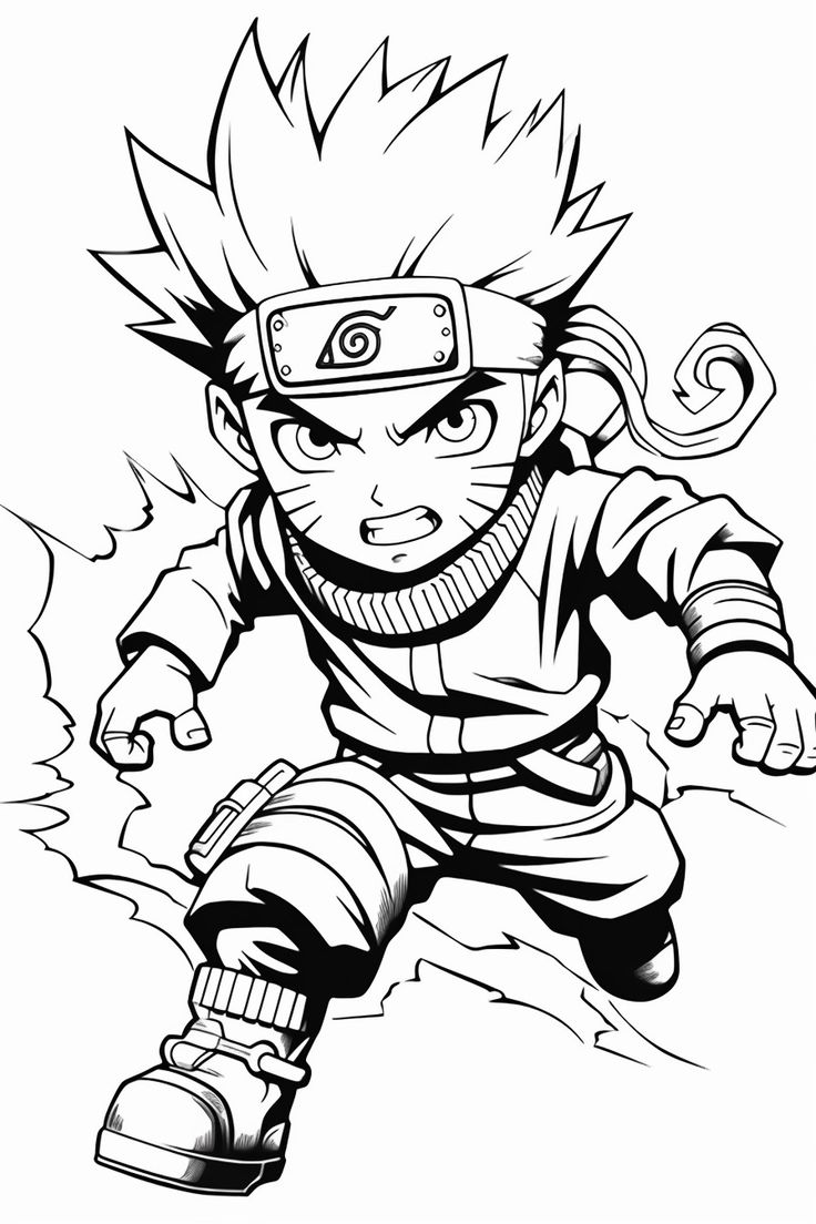 gambar naruto untuk mewarnai Mewarnai naruto