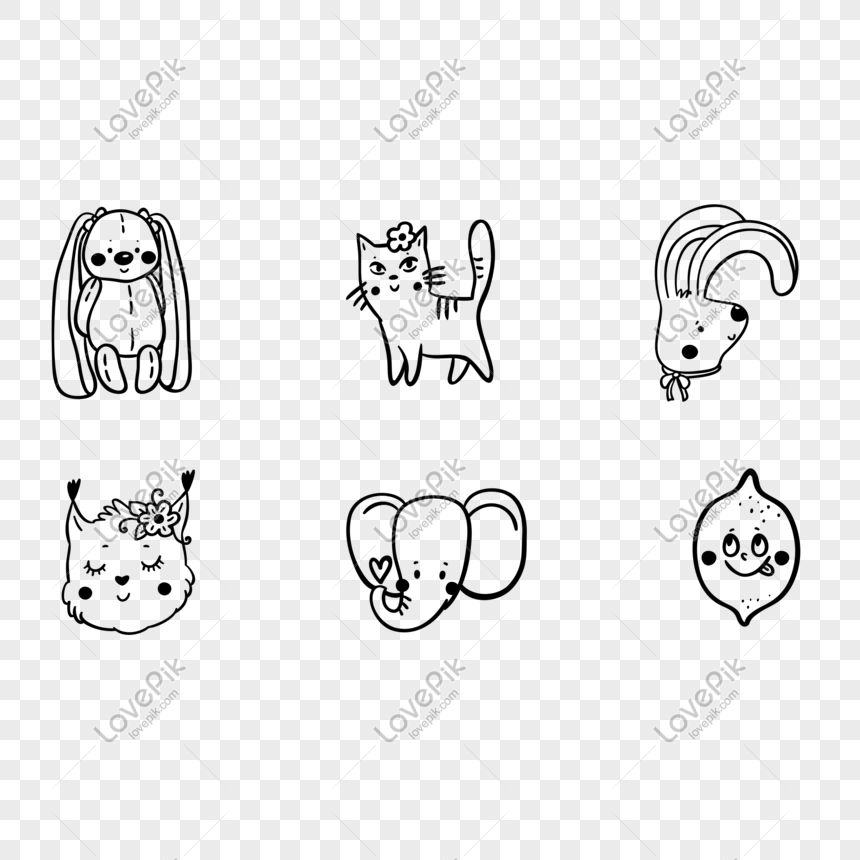 line art animals png Line animal cliparts clip animals attribution forget link don