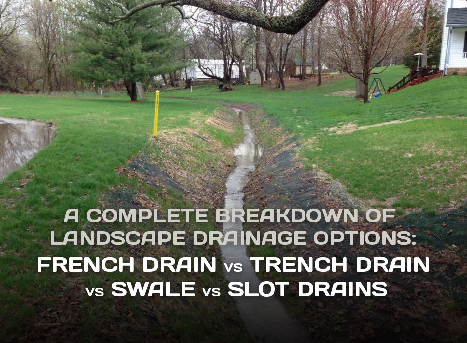 linear slot drainage channel systems Drainage drain slot landscape trench options drains system vs swale french recreational pool patio systems swimming facilities plans clean easy