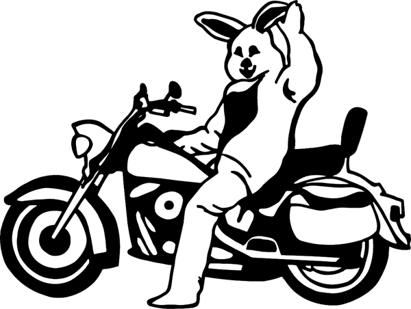 motorcycle bunny wallpaper Bunny motorcycle riding decals vinyl line customize decal clipart signspecialist