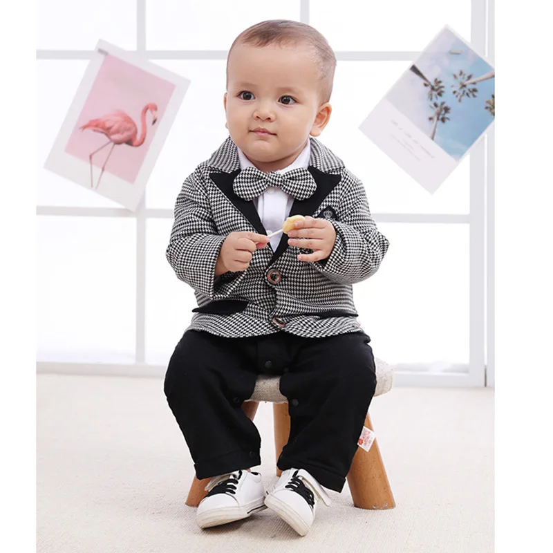 outfits for baby boys dress 2017 fashion baby boy's clothing set gentleman autumn baby child suit