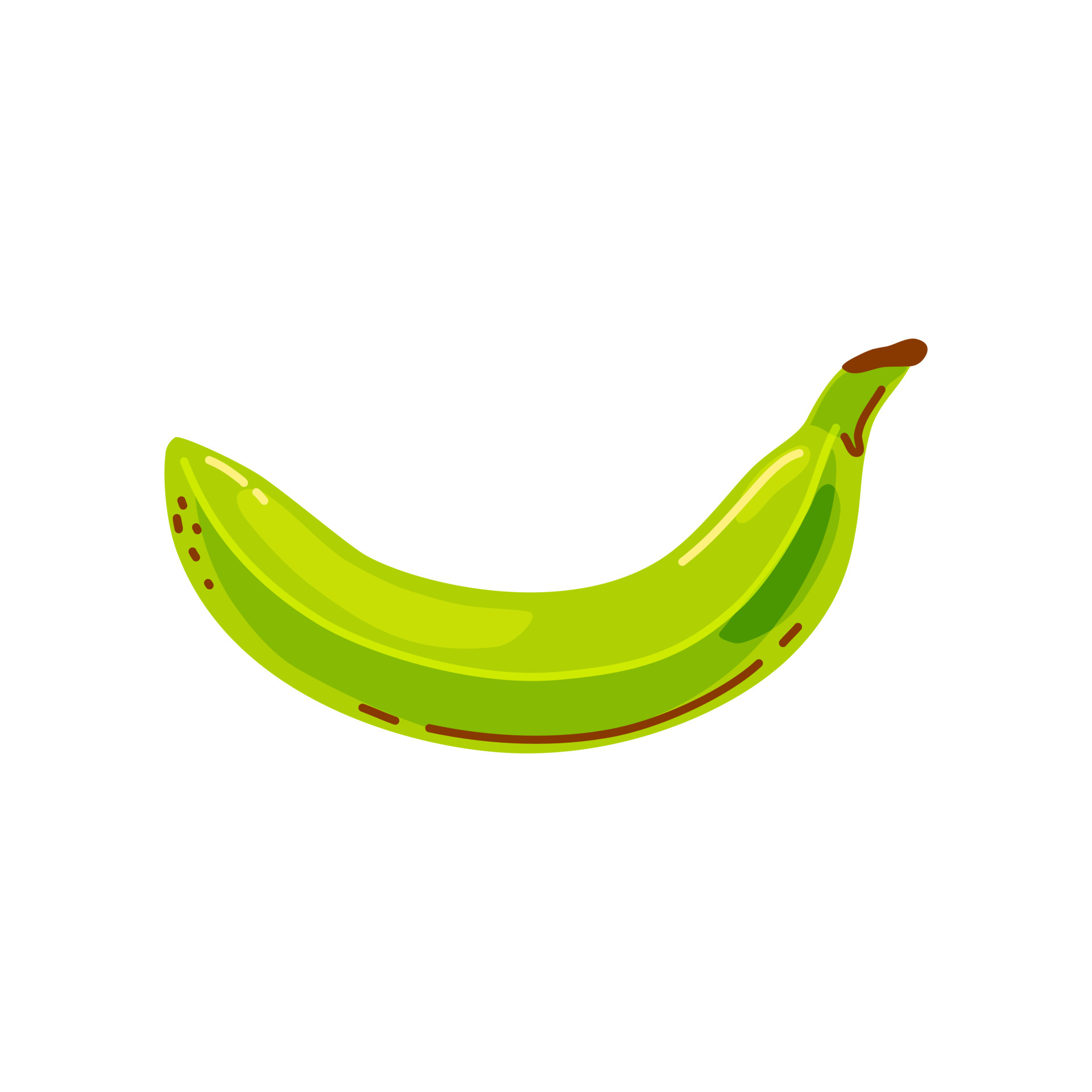 platano verde animado png Banana animated cartoon clipart