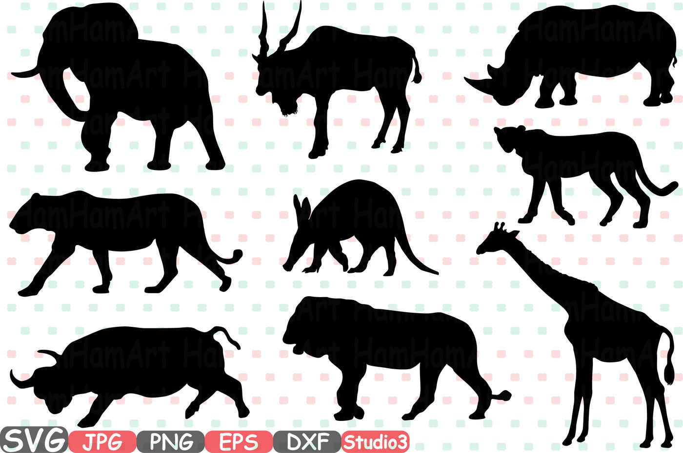 safari animals silhouette clipart png Pin on clip art